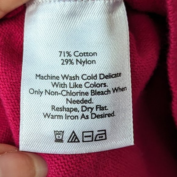 Eddie Bauer Hot Pink Front Button Sweater Size Small - Picture 6 of 11